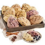 Wolferman's Tearoom Scones Sampler, Scones Dessert Gourmet Bakery Scone Assortment, Brunch, Breakfast, Snack, Gift, Pre-Packed & Pre-Baked, 12 Piece