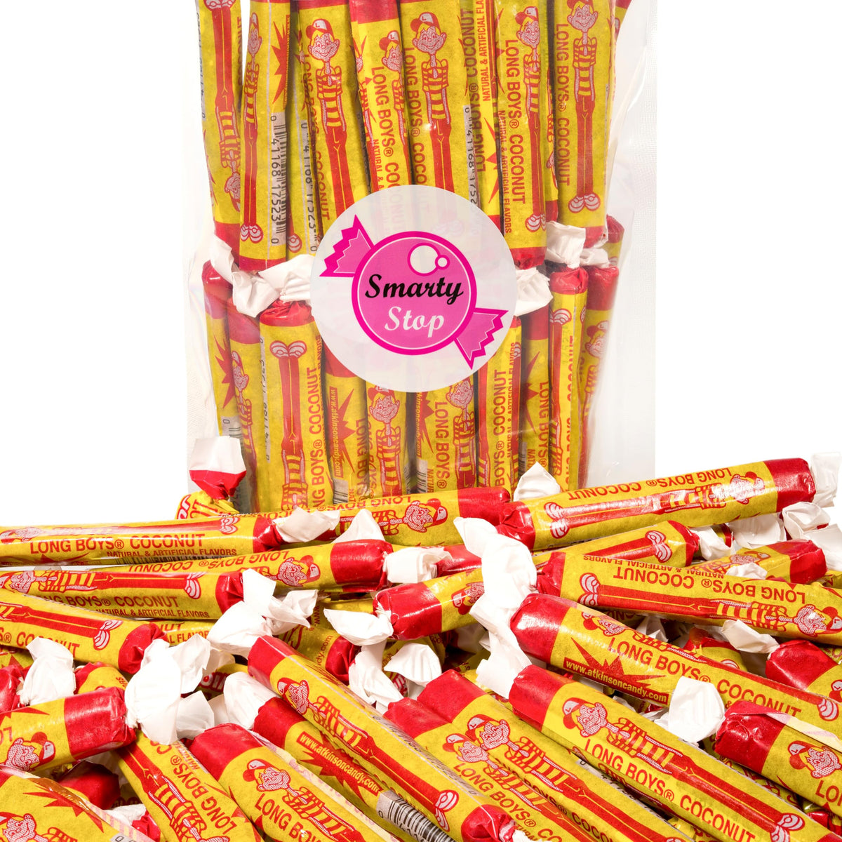 Smarty Stop Long Boys Coconut Caramel Chewy Candy Individually Wrapped (3 Pound (Pack of 1))