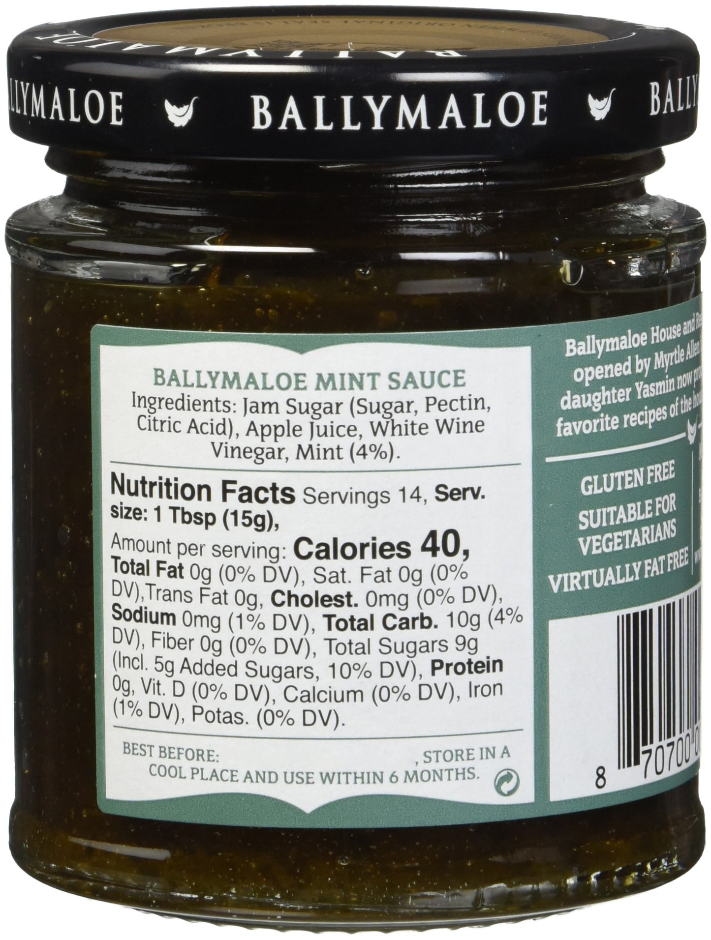 Ballymaloe Mint Sauce, 7.8 Ounce