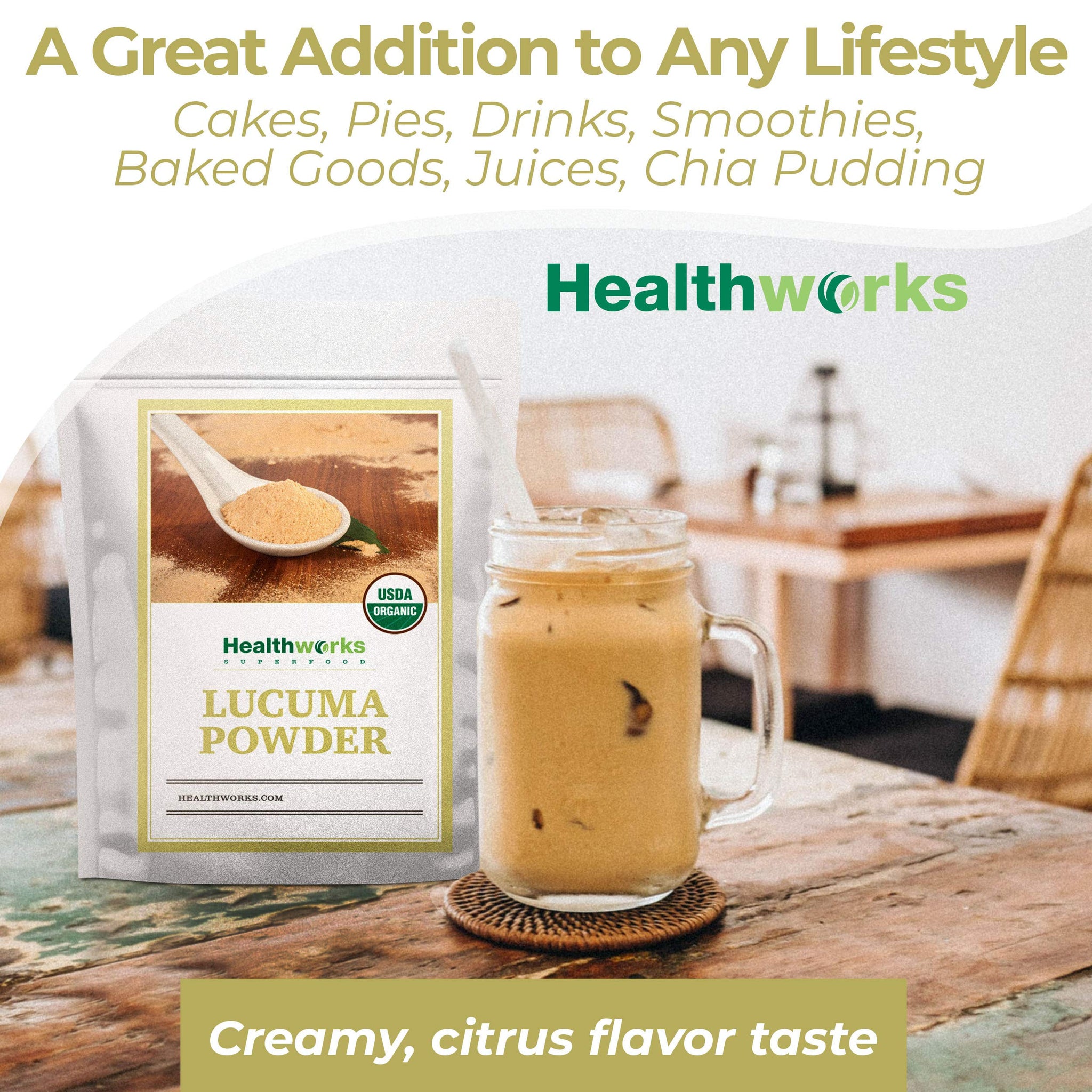 Healthworks Superfoods Lucuma Powder Organic - 16 Oz / 1 Lb - Raw, All-Natural & Certified Organic - Keto, Vegan & Non-GMO - Peruvian Origin
