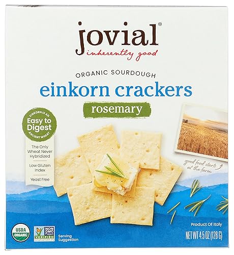 Jovial Rosemary Sourdough Einkorn Crackers 4.5 Oz