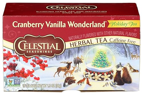 Celestial Seasonings Tea, Cranberry Vanilla Wonderland, 20 Count