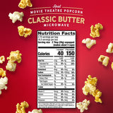 AMC Theatres Microwave Popcorn, Classic Butter, 2.75 oz (6 Boxes, 36 Count), 1.00 Ounce (Pack of 6)