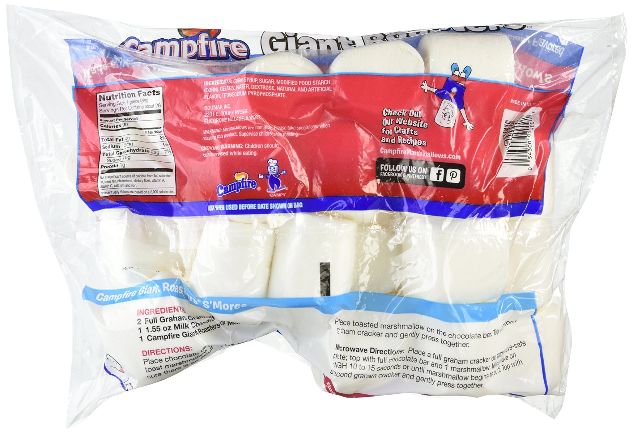 Campfire, Premium Extra Large 2 Inch Marshmallows, 28oz Bag , Pack of 2