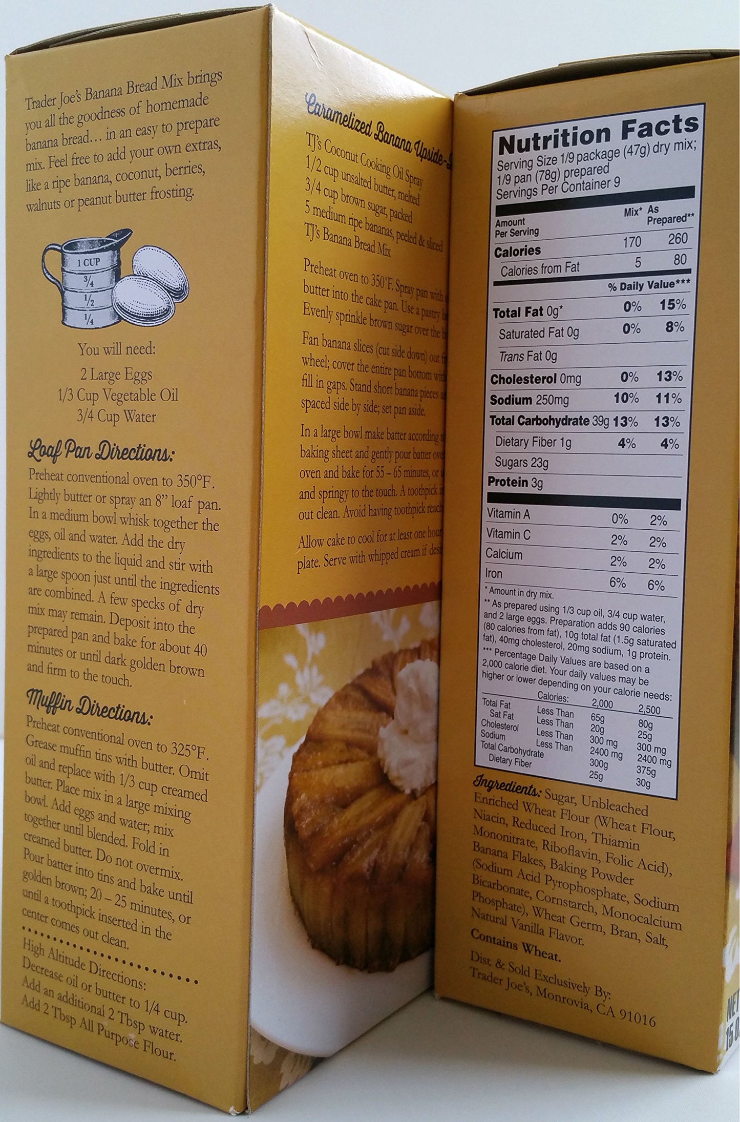 Trader Joe's - Banana Bread Mix - Net Wt. 15 Oz (425g) - 2 Boxes