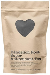 Dandelion Root Super Antioxidant Tea, 15-20 Servings, Eco-Conscious Zip Pouch, Contains Caffeine, Pure Loose Leaf Tea Grown in America, 1.33 Ounce