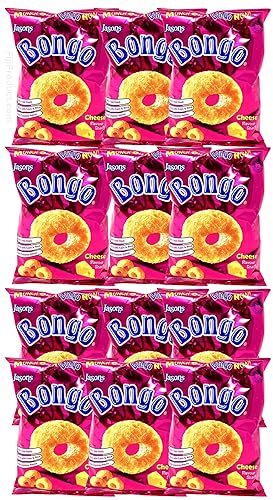 FIJI Cheese Bongo Snack (Value Pack Of 12 x 64g Ea) Favorite Snack Of The Pacific Islanders, Imported From FIJI ... Baked Puffs - SOO CHEESSYY