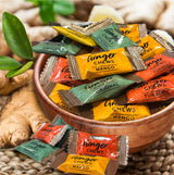 Bali's Best Ginger Chews, Tropical Mango Flavor, 250 Pieces, 2.2 Lb Bag, Individually Wrapped Soft Candy, Made with 100% Real Ginger, Digestive Health
