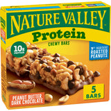 Nature Valley Protein Chewy Snack Bars, Peanut Butter Dark Chocolate, 5 Bars, 7.1 oz