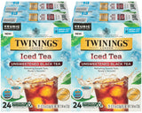 Twinings Iced Tea Unsweetened Black Tea K-Cup Pods for Keurig, Caffeinated, Refreshing, Smooth, Black Tea, 24 Count (Pack of 4)