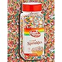 Bakers Choice Rainbow Sprinkles for Baking - Rainbow Jimmies Sprinkles for Ice Cream Toppings - Dairy Free, Kosher 10 Ounce