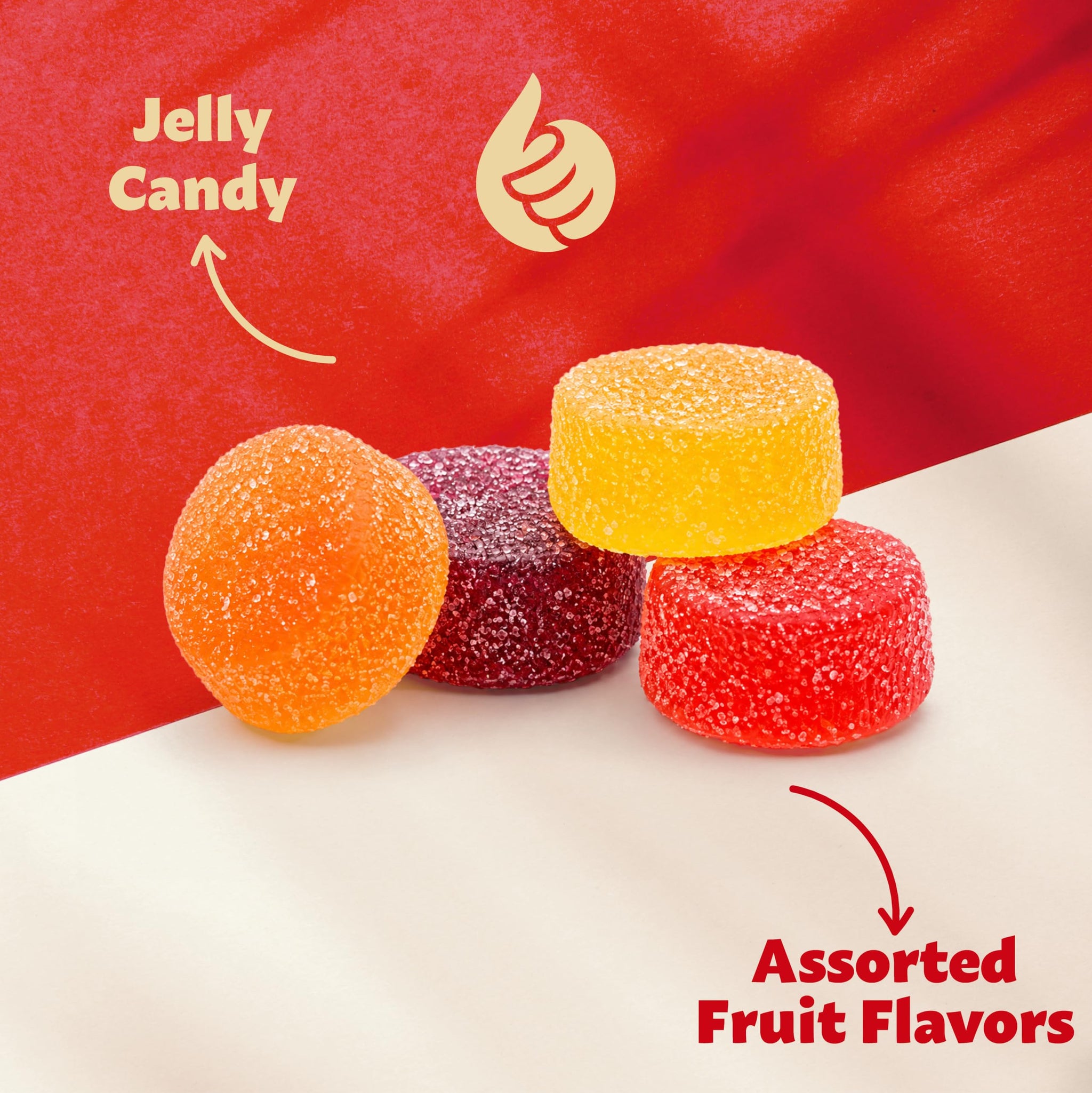 Fida Bonelle Italian Assorted Fruit Jelly Candy | 1.5 Pound Bag | Vegan, Gluten-Free