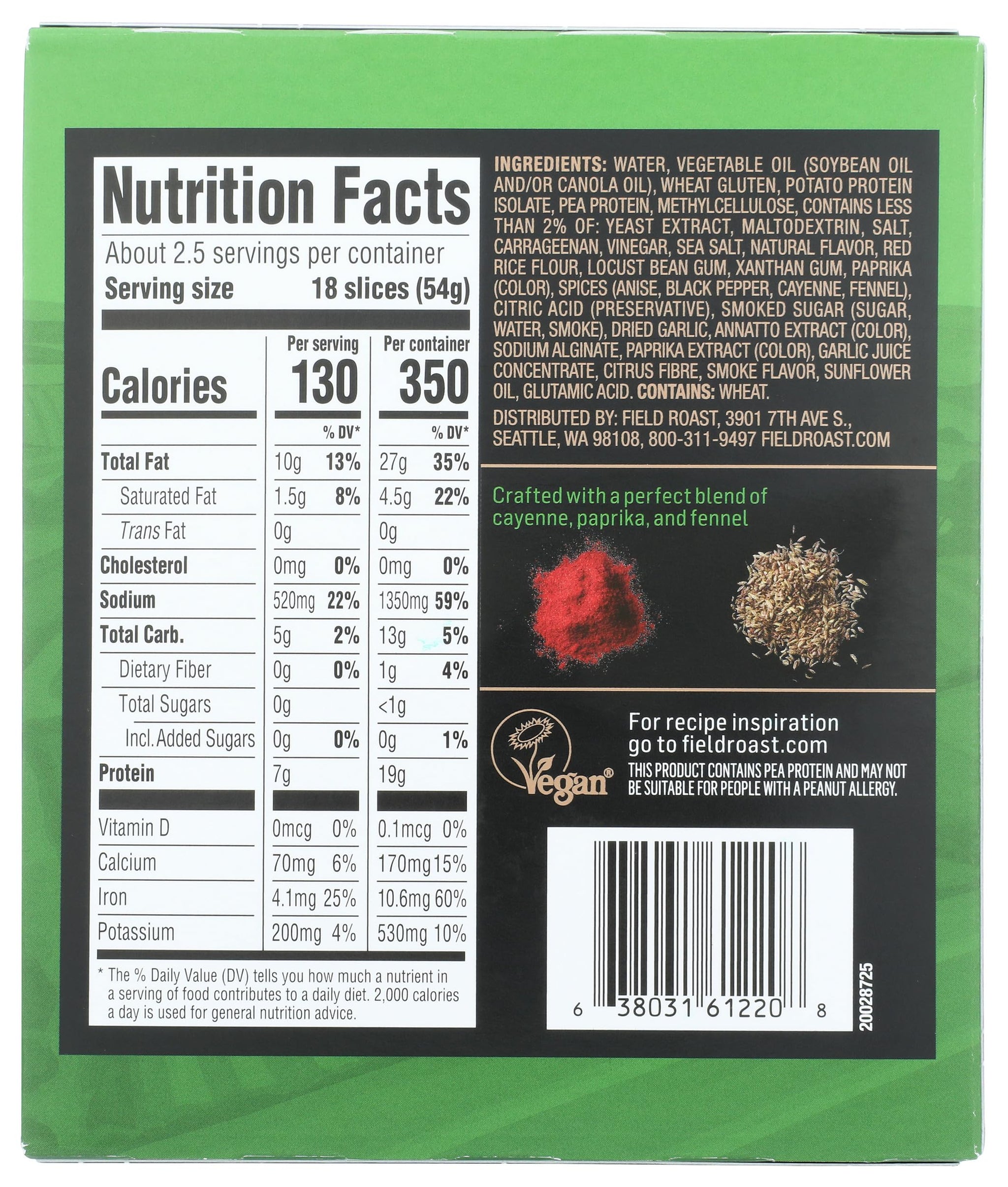 Field Roast Classic Pizzeria Plant-Based Pepperoni Slices, 5 OZ