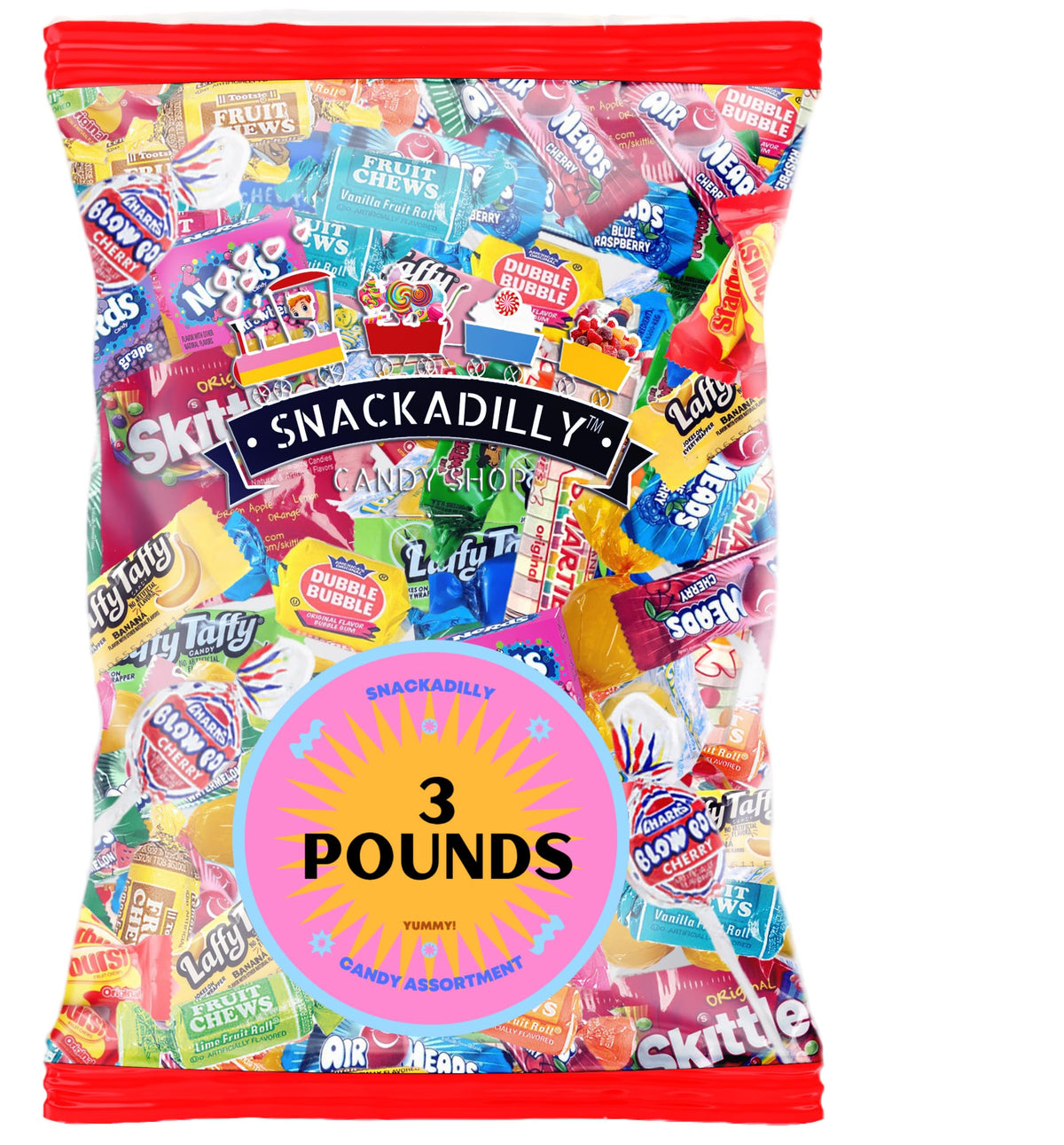 Candy Variety Pack - 3 Lbs Of Assorted Classic Candy - Individually Wrapped Candies - Fun Size Treats Assortment