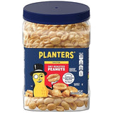 PLANTERS Dry Roasted Peanuts, 34.5 oz. Resealable Plastic Jar - Peanuts with Sea Salt - Peanut Snacks - Shareable Snacks - Heart Healthy Snacks