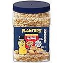 PLANTERS Dry Roasted Peanuts, 34.5 oz. Resealable Plastic Jar - Peanuts with Sea Salt - Peanut Snacks - Shareable Snacks - Heart Healthy Snacks