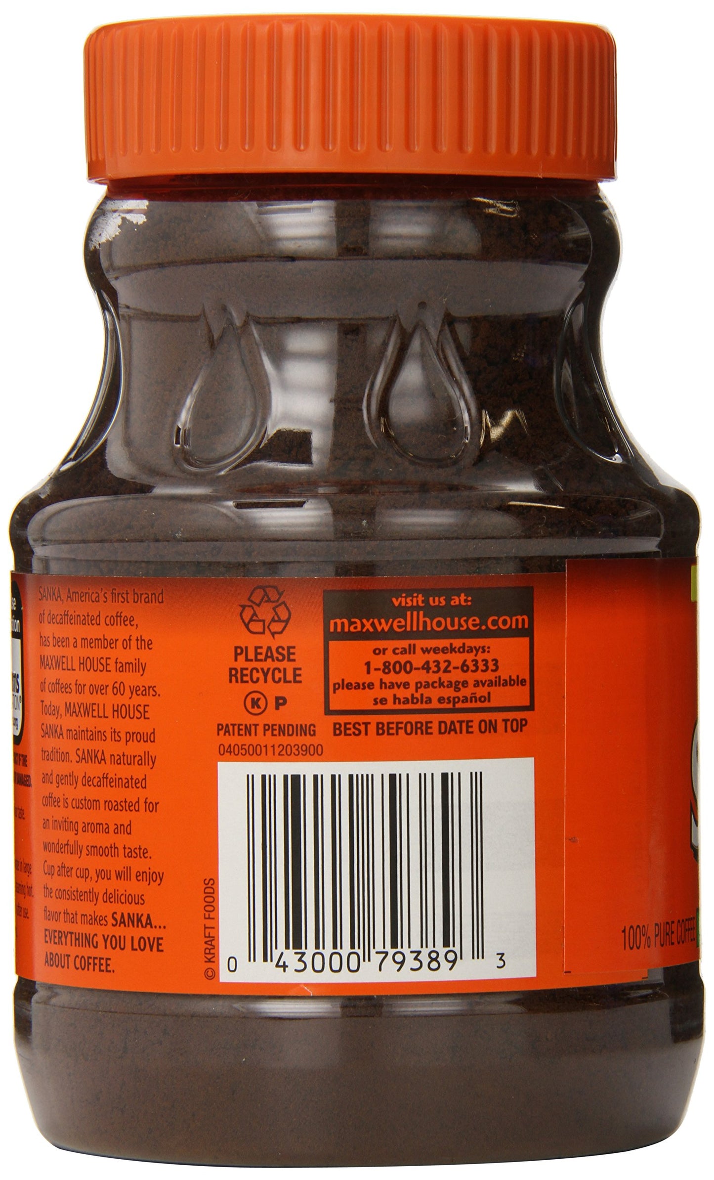 Sanka Instant Decaf Coffee, 8 Ounce Jar (Pack of 4)