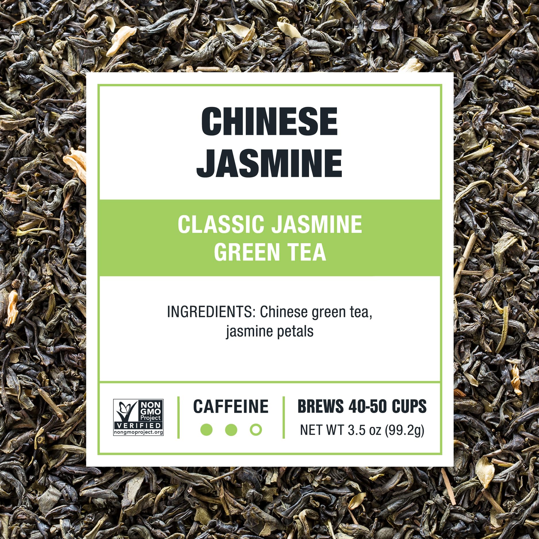 Tiesta Tea - Chinese Jasmine, Loose Leaf, Classic Jasmine, Medium Caffeinated Green Tea, Brews Up to 50 Cups, 4.5 Ounce Refillable Tin