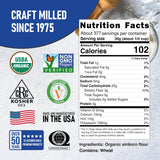 Great River Organic Milling Organic Einkorn Flour | Ancient Whole Wheat Flour | Non-GMO, Kosher, High-Protein | Nutrient-Rich, Healthier All-Purpose