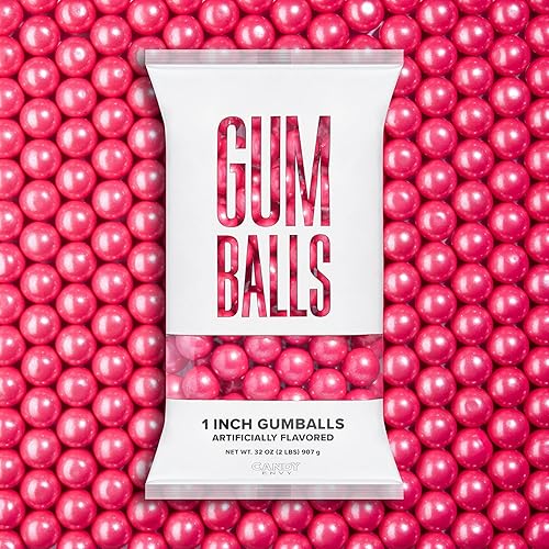 Candy Envy - Shimmer Pink Gumballs - 1 Inch - Approximately 113 Gumballs Per 2lb Bag - Bulk Pink Candy - North American Made & Kosher Certified