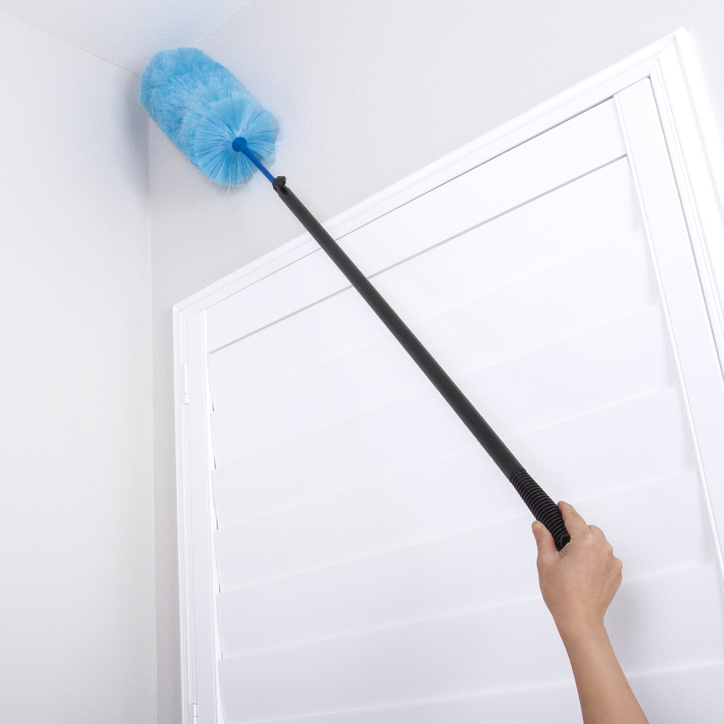Kitchen + Home Large 27" Inch Static Duster with Bonus 35" Inch Extension Pole - Electrostatic Feather Duster attracts dust Like a Magnet! - Assorted