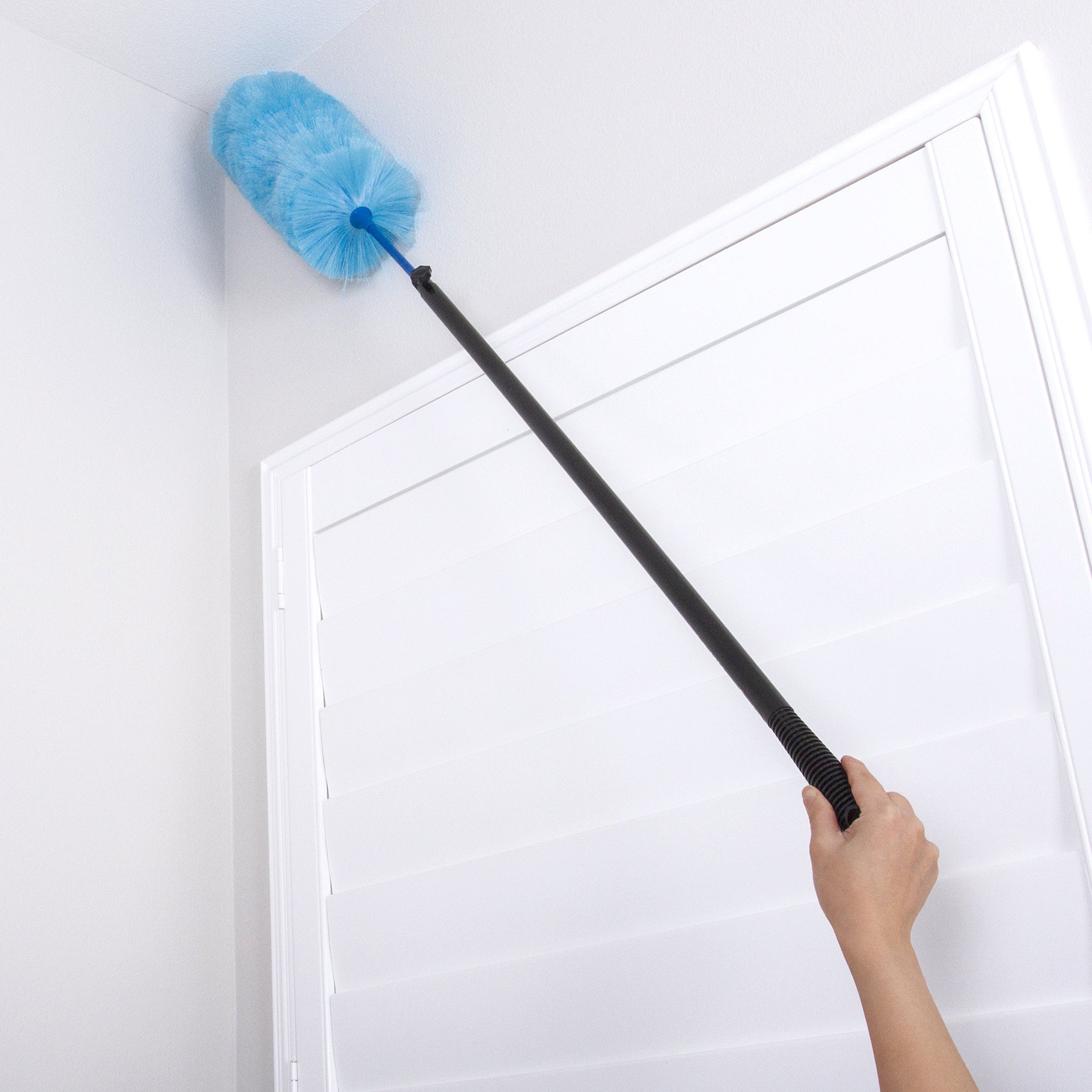 Kitchen + Home Large 27" Inch Static Duster with Bonus 35" Inch Extension Pole - Electrostatic Feather Duster attracts dust Like a Magnet! - Assorted