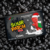 SOUR PATCH KIDS Coal Black Raspberry Soft & Chewy Gummy Holiday Candy, 3.1 oz