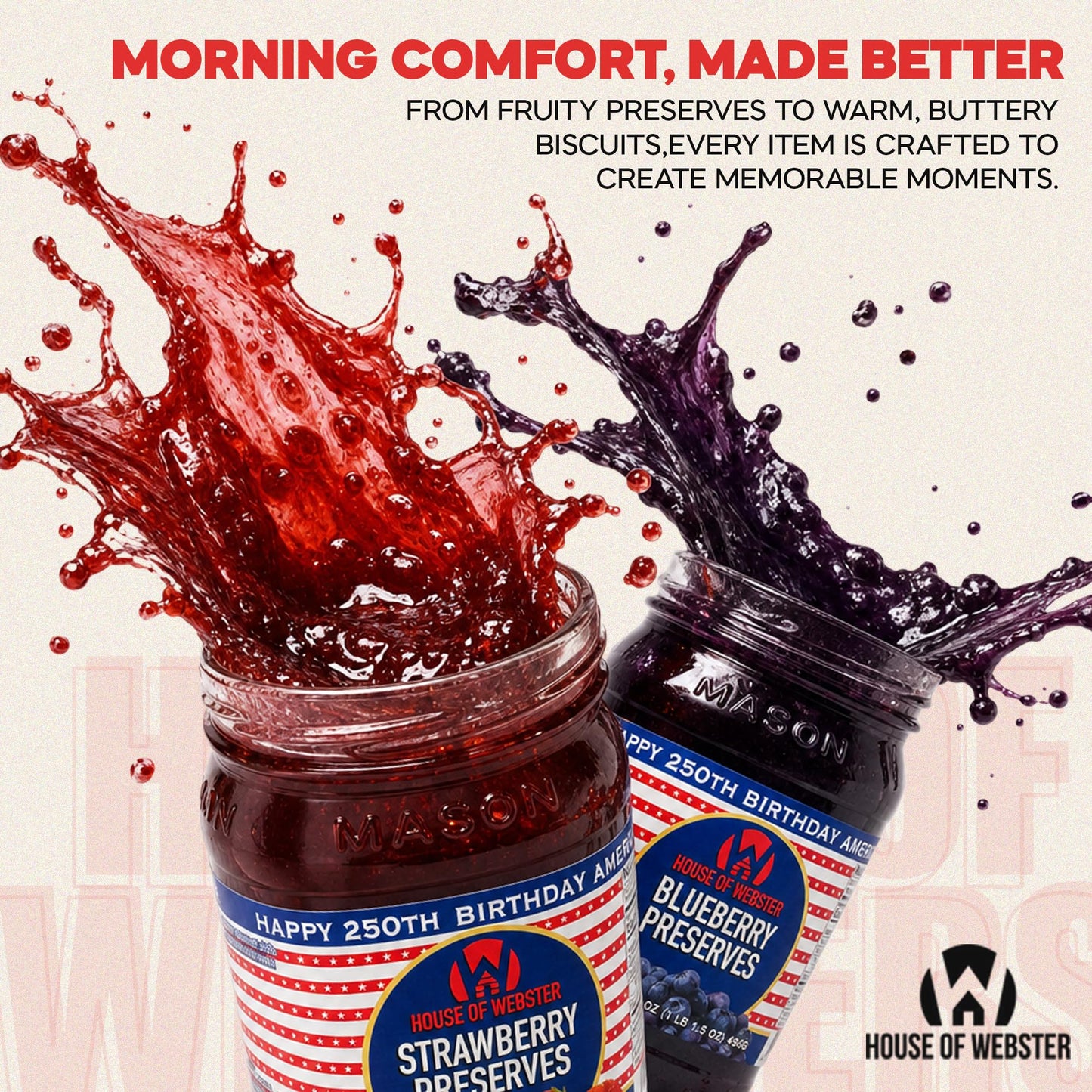 House of Webster Buttermilk Biscuit Mix Set w/Strawberry & Blueberry