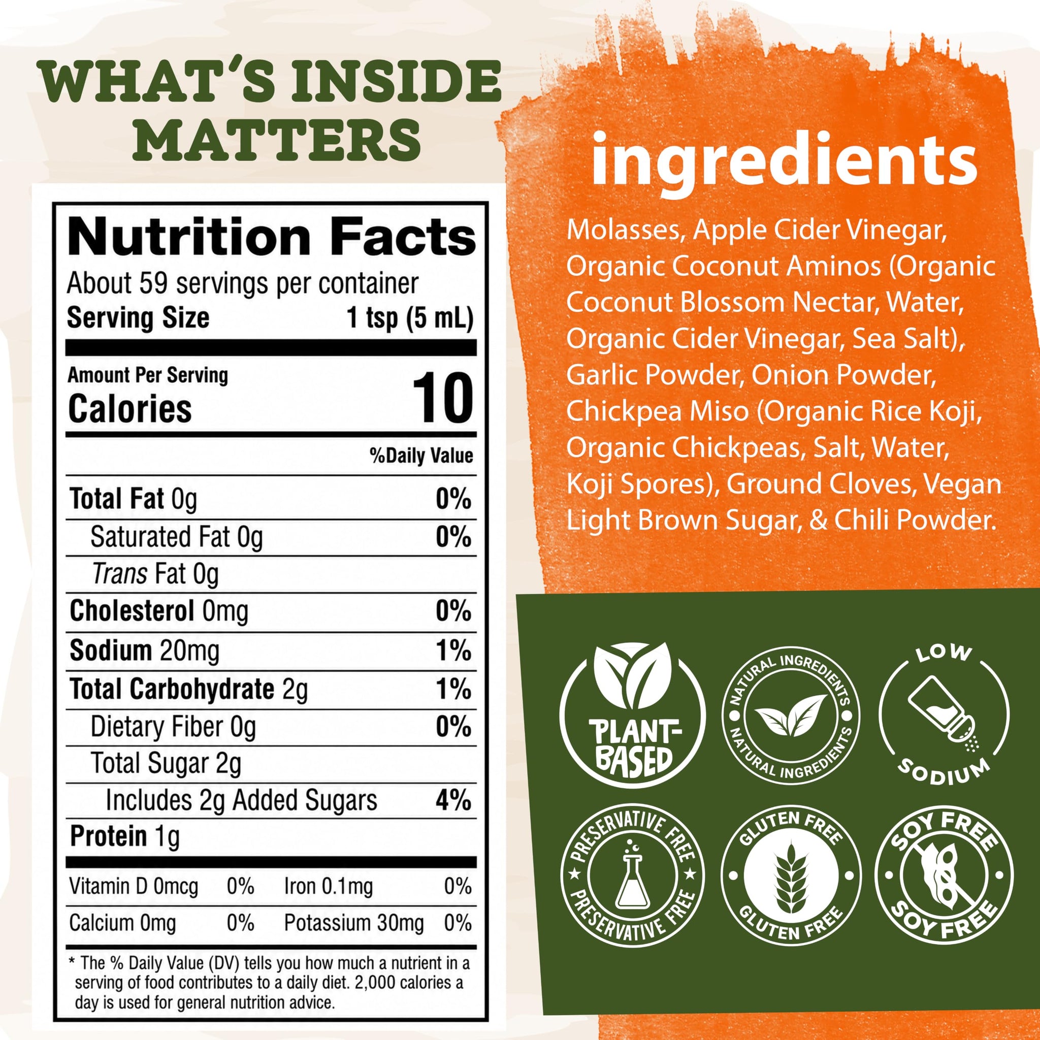 Physician in the Kitchen Vegan Worcestershire Sauce,10oz, Natural, No Gums