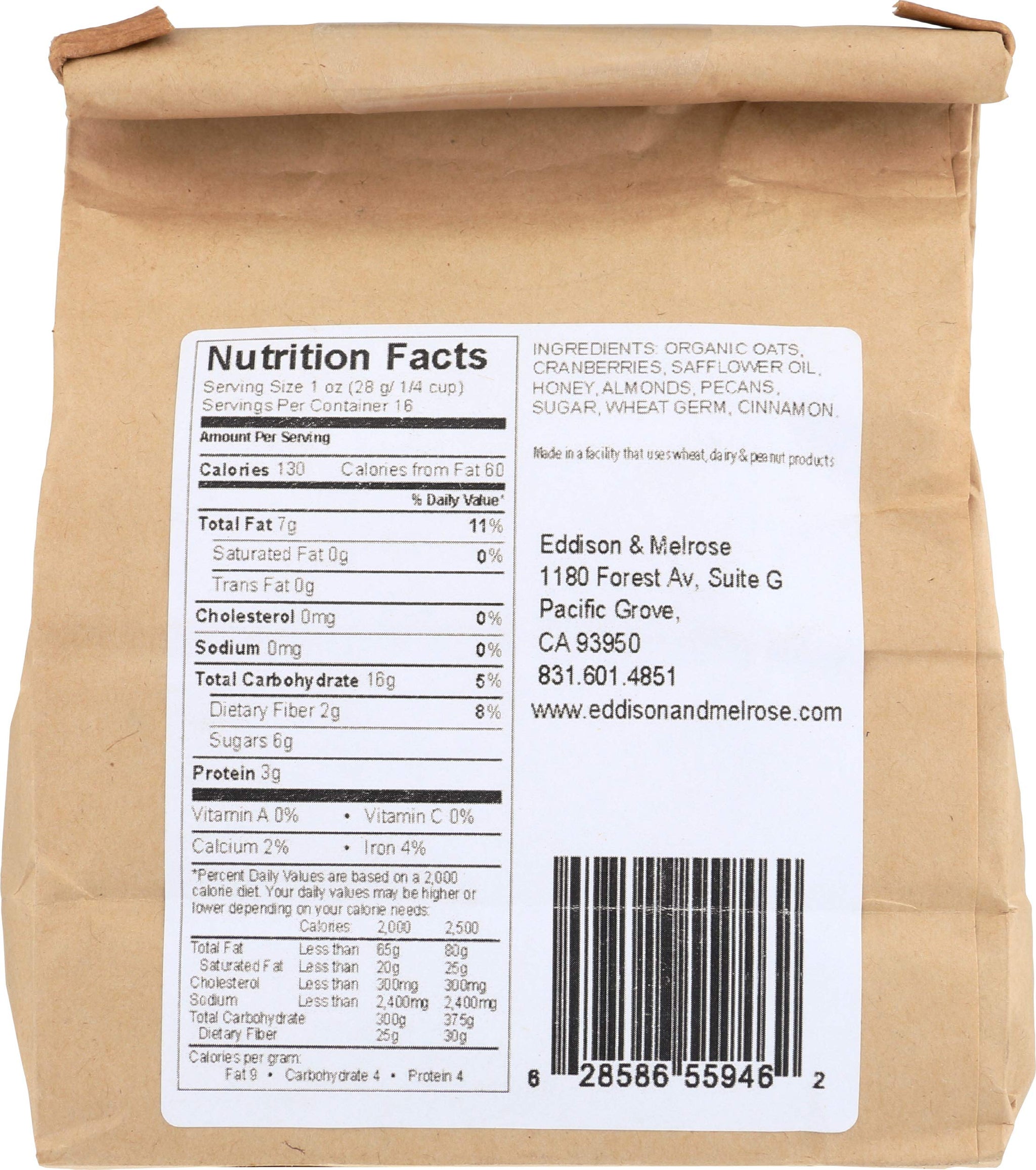 Eddison & Melrose Cranberry Granola, 16 OZ