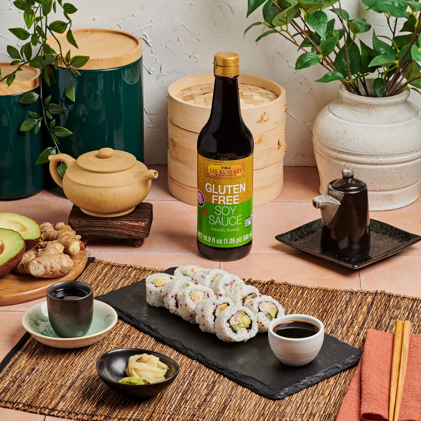 Lee Kum Kee Gluten Free Soy Sauce (16.9 oz - 1 Pack) Umami | Vegan & No Artificial Preservatives | Perfect for Stir-Frying, Braising, Drizzling