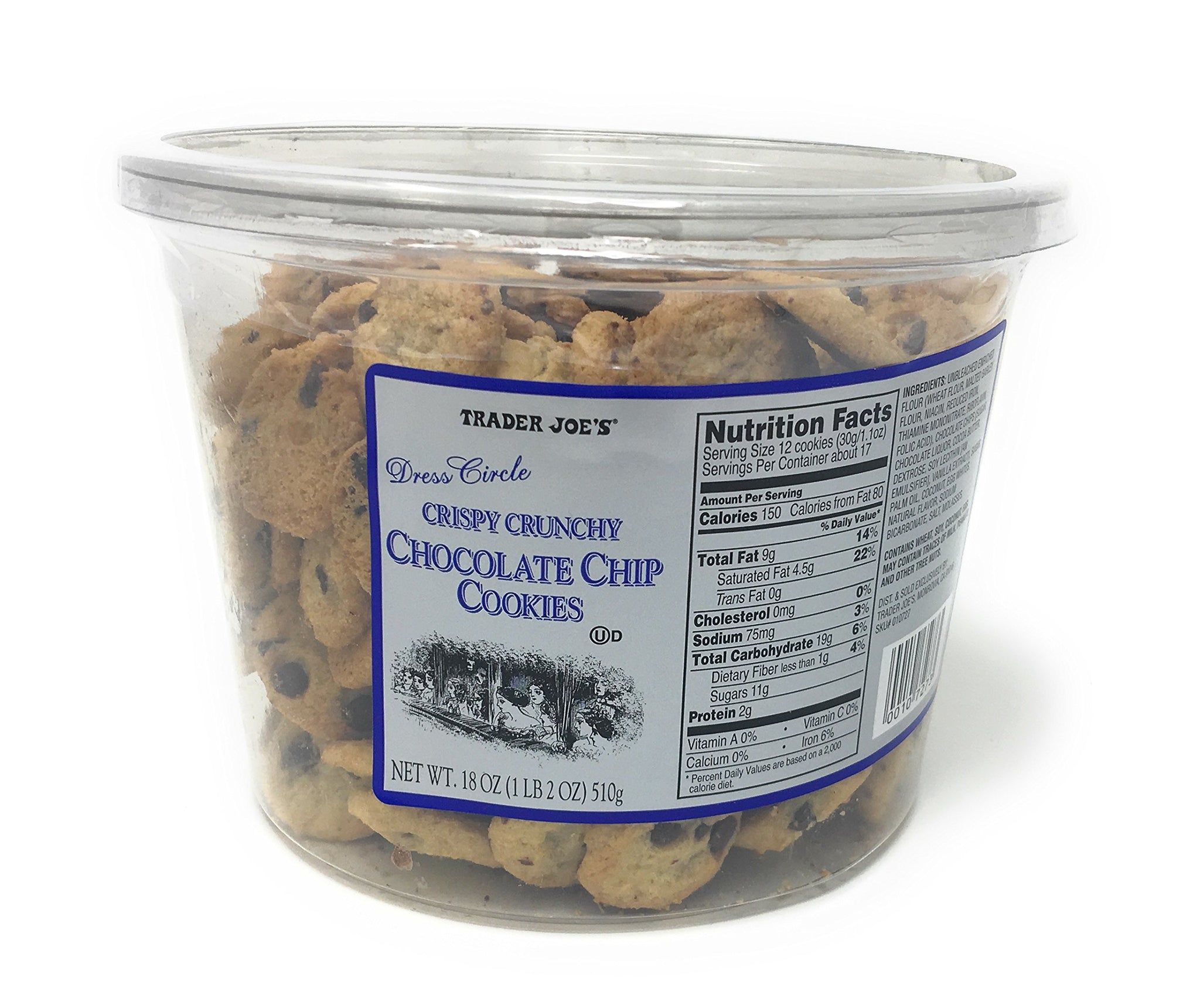 Trader Joe's Crispy Crunchy Chocolate Chip Cookies 18 Oz