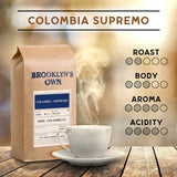 Brooklyn's Own Light Roast Colombia Supremo Whole Bean Coffee - 100% Colombian Beans (5 LB)