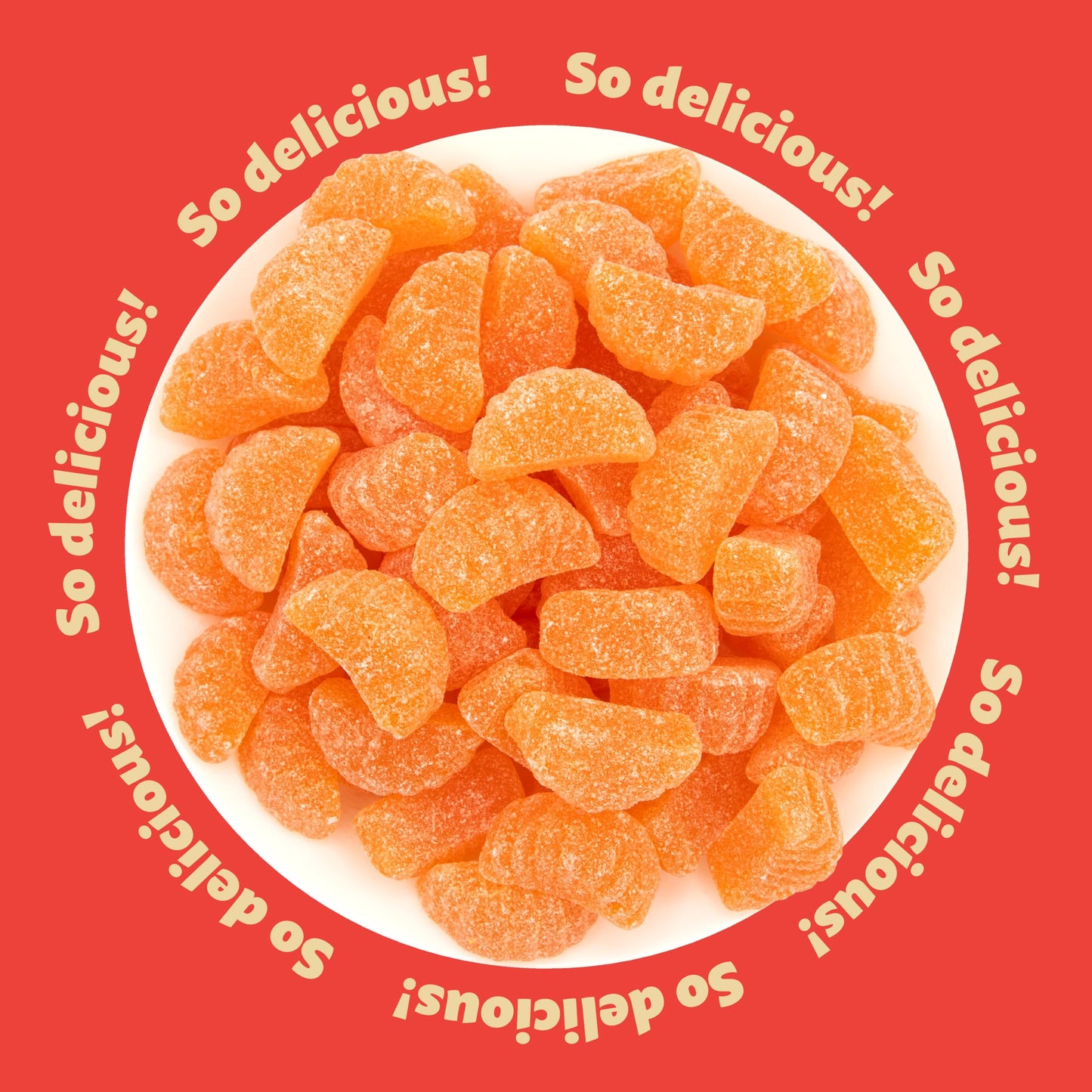 Orange Slices Jelly Candy | 1-Pound Bag | Old Fashioned Citrus Fruit Slices | Dye Free Candy | Naturally Flavored | Vegan Soft Treat for Buffets