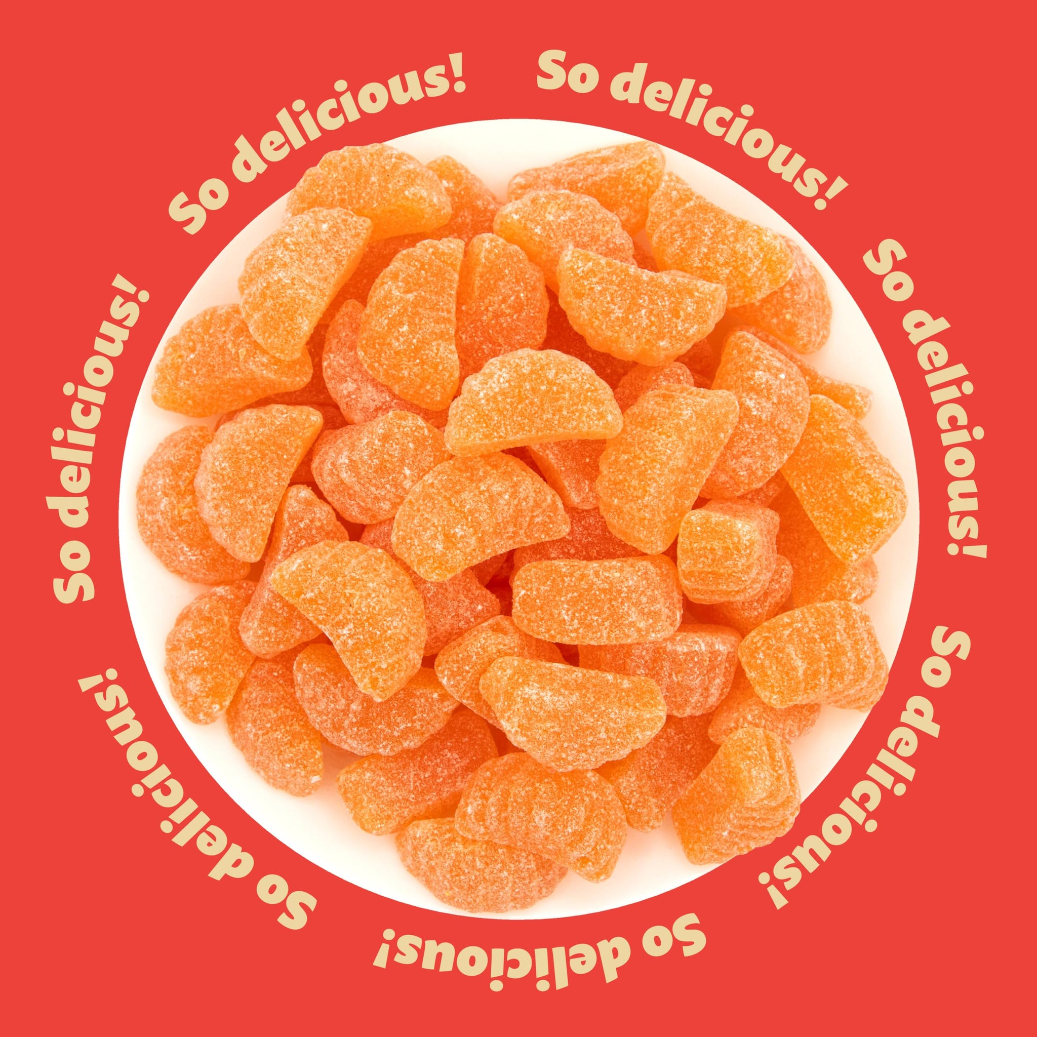 Orange Slices Jelly Candy | 1-Pound Bag | Old Fashioned Citrus Fruit Slices | Dye Free Candy | Naturally Flavored | Vegan Soft Treat for Buffets