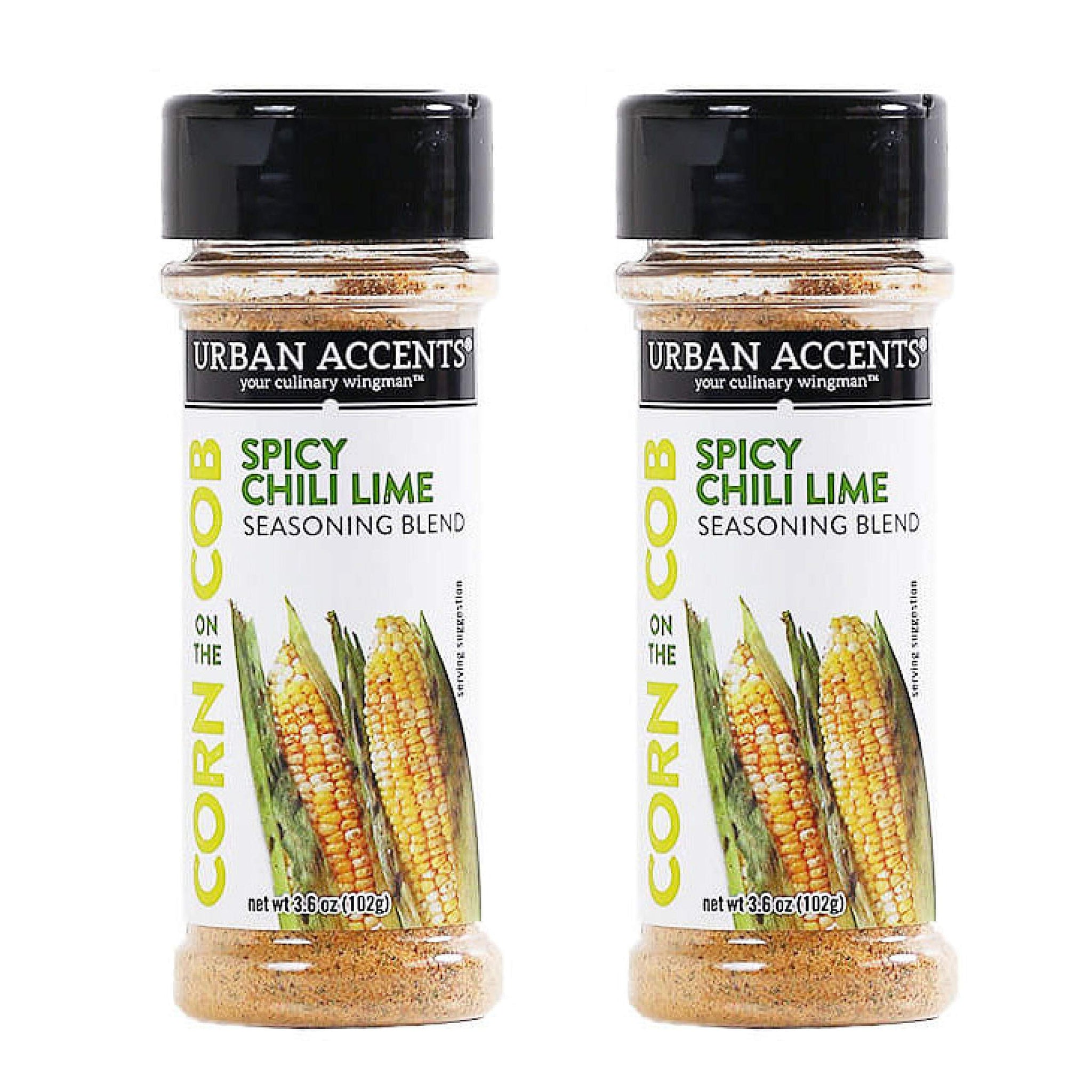 Urban Accents - Spicy Chili Lime Corn on the Cob Seasoning, 3.6 Ounce Shaker (2 Pack)