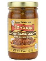 So-Good Coney Island Sauce with Ground Beef 8 oz Jar