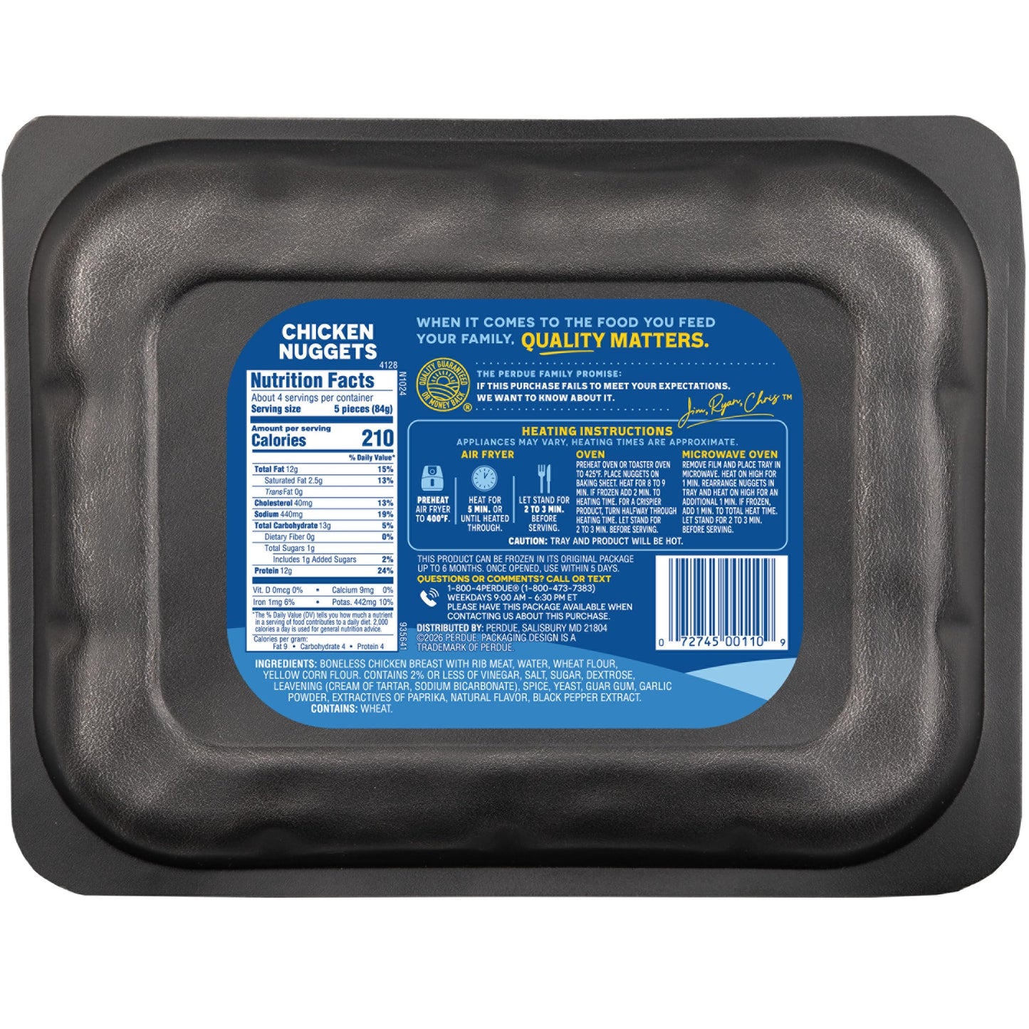 Perdue, Breaded Chicken Breast Nuggets, Fully Cooked, Fresh Tray Pack, 12 oz