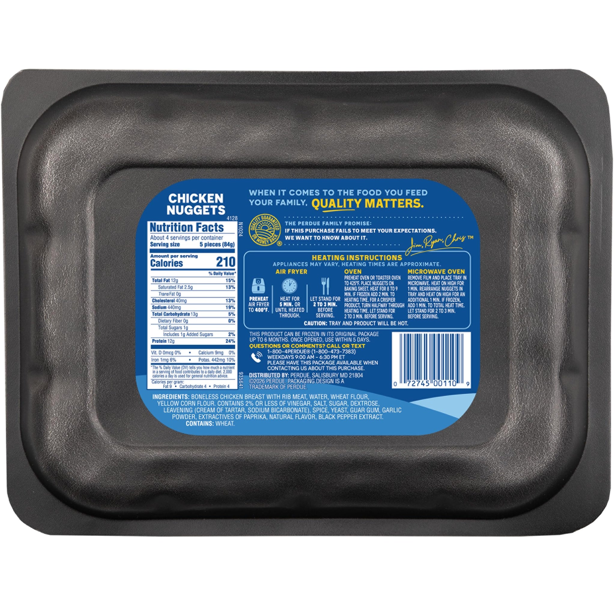 Perdue, Breaded Chicken Breast Nuggets, Fully Cooked, Fresh Tray Pack, 12 oz