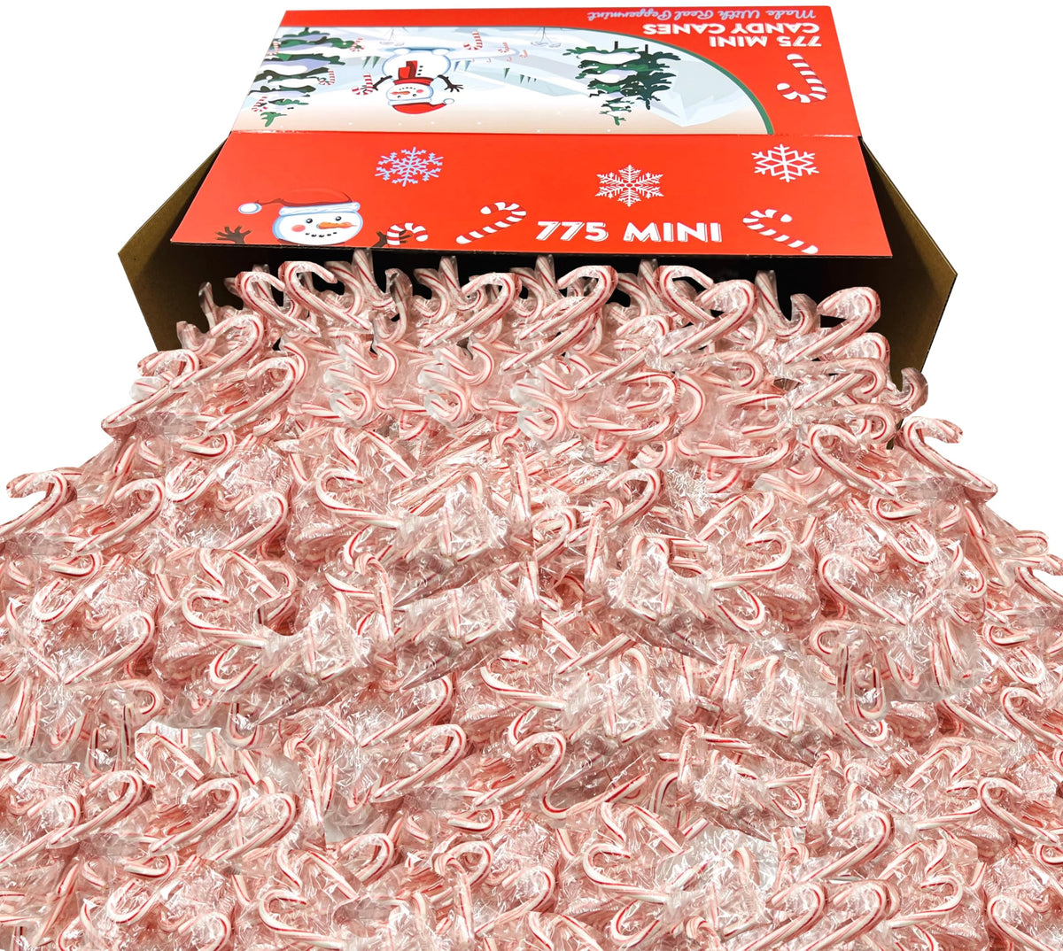 Mini Candy Canes Red & White Made WITH REAL PEPPERMINT - BULK PACK 775 Bulk Mini CANDY CANES - Holiday Candy for Christmas, Santa Parade