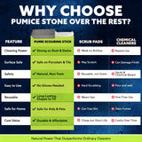 PUMIE Pumice Stone Toilet Bowl Cleaner (1-Pack) - Heavy Duty Scouring Stick for Toilet - Pumice Stone for Cleaning Rings, Bowls, Hard Water Stains