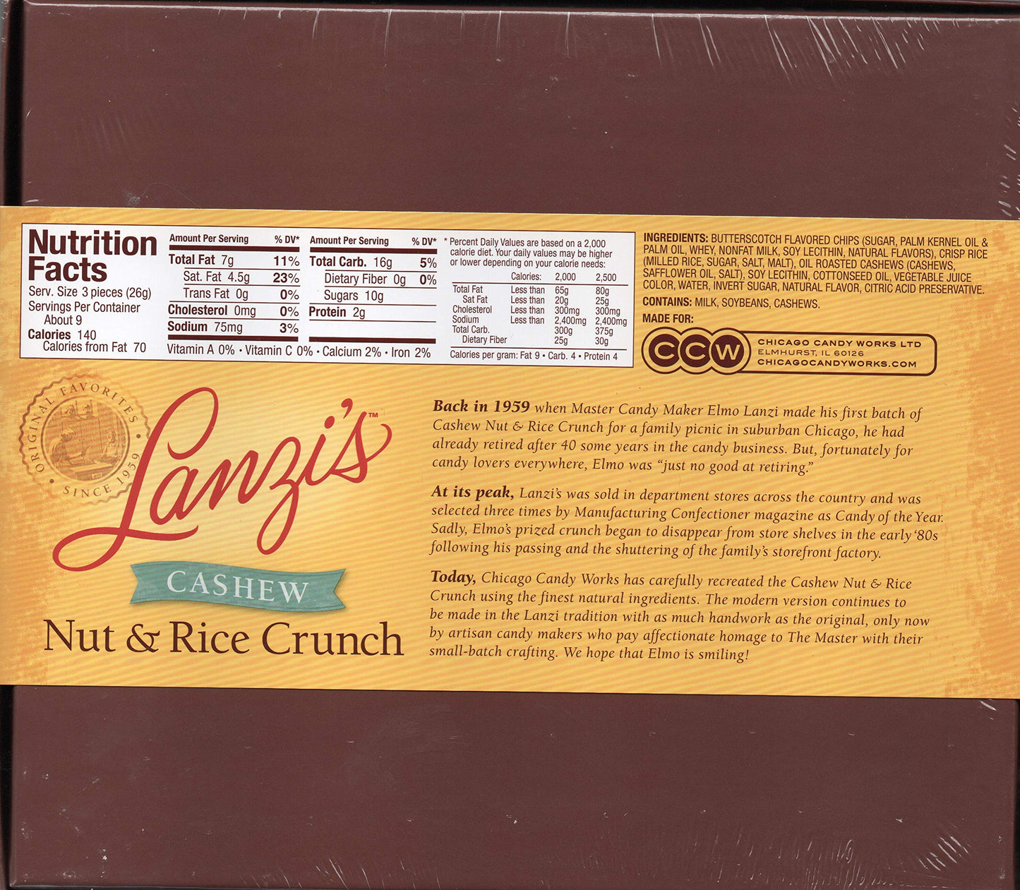 Lanzi's Cashew Nut & Rice Crunch
