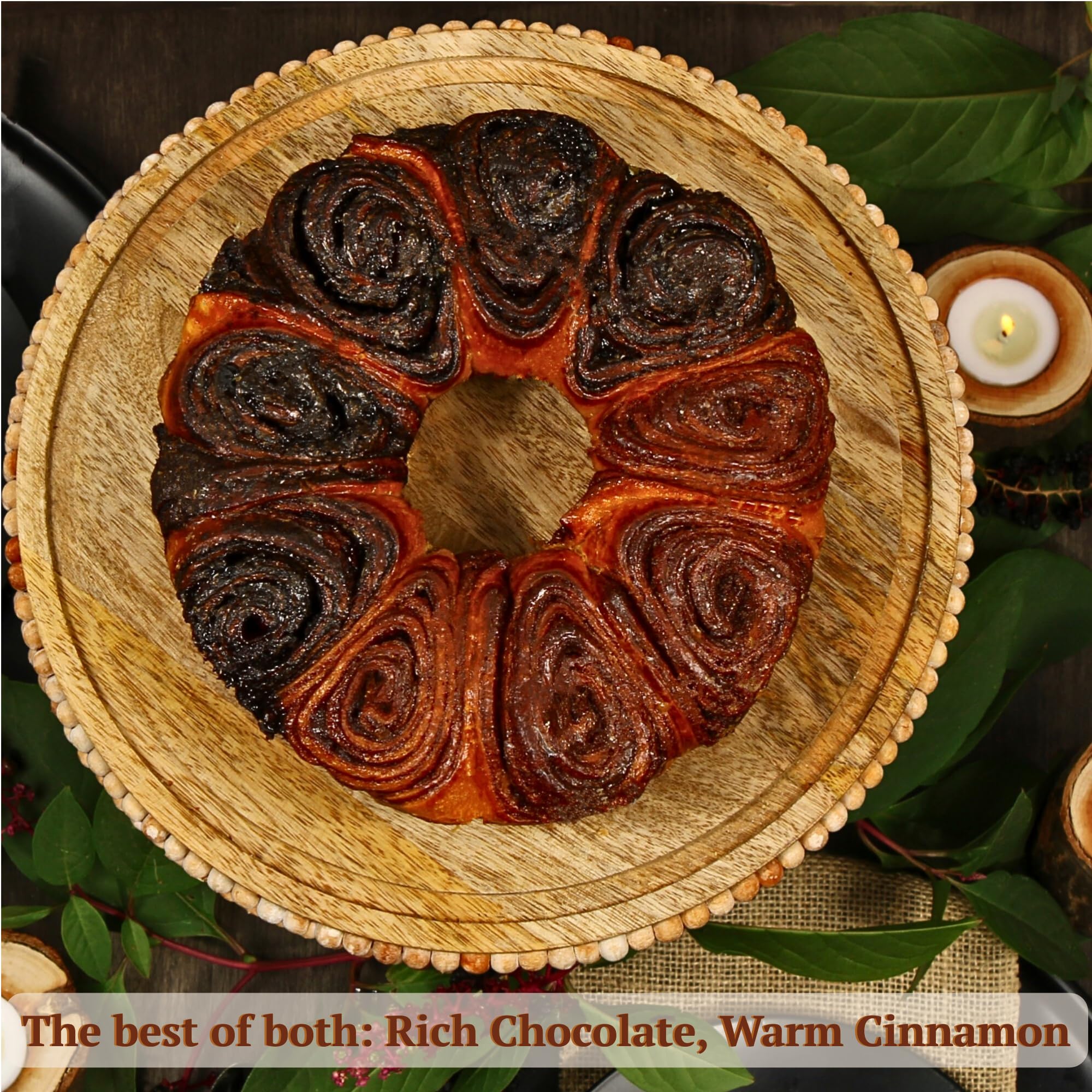 Artisan Babka Cake | Purim Gift, Mishloach Manot | Chocolate & Cinnamon Swirled Babka | Gourmet Bakery Dessert | Kosher, Nut Free, Dairy Free |