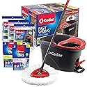 O-Cedar System Easy Wring Spin Mop & Bucket with 3 Extra Refills with Citrus and Lavender Pacs (Variety Pack)