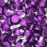 Candykrave Hershey'ss Kisses Dark Chocolate candy - 4LB (400 pcs) - Bulk chocolate individually wrapped Purple Foil Candy - Delicious Treats