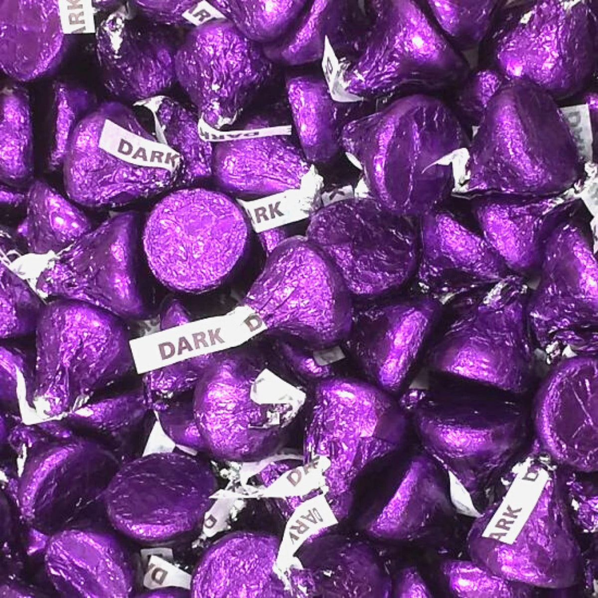 Candykrave Hershey'ss Kisses Dark Chocolate candy - 4LB (400 pcs) - Bulk chocolate individually wrapped Purple Foil Candy - Delicious Treats