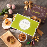 Broadway Basketeers Sympathy Gift Box - Individually Wrapped Gourmet Snacks, Desserts and Cookies Gift Box for Funeral, Shiva or Memorial - Snack Box