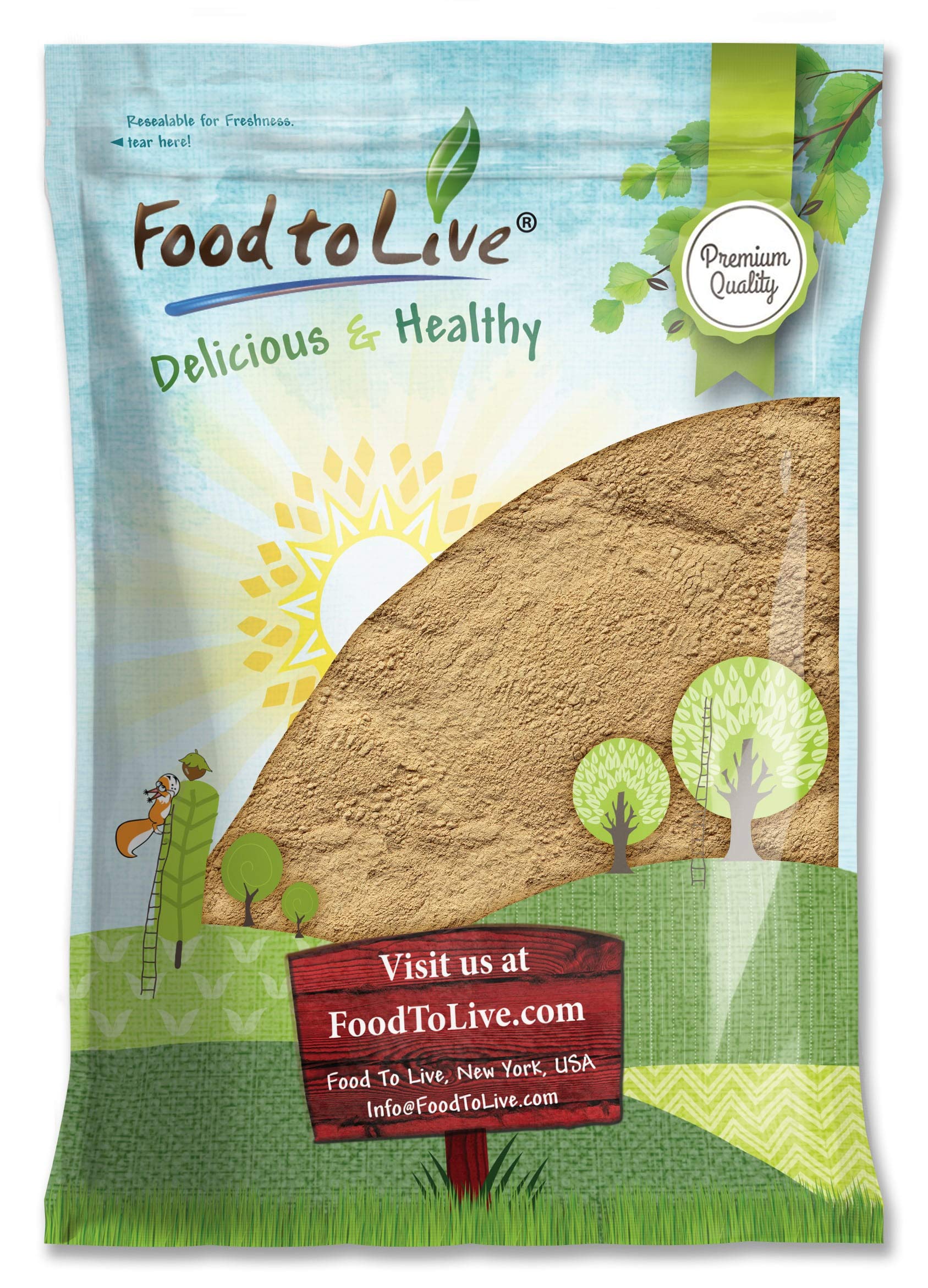 Food to Live Garlic Powder, 5 Pounds - Finely Ground & Dehydrated, Vegan, Sirtfood, Bulk Spice. Good Source of Vitamin B6, Copper, Selenium. Great as