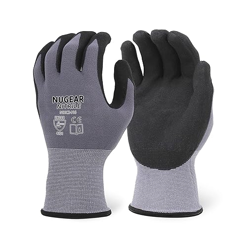 Nugear NBK3416 15G Microfoam Nitirile Gloves 12 Pairs (Large)