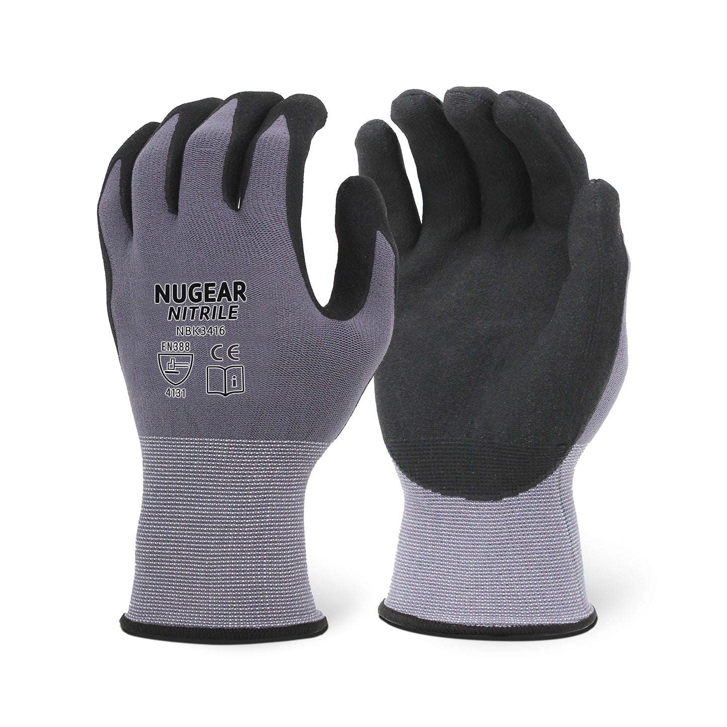 Nugear NBK3416 15G Microfoam Nitirile Gloves 12 Pairs (Large)